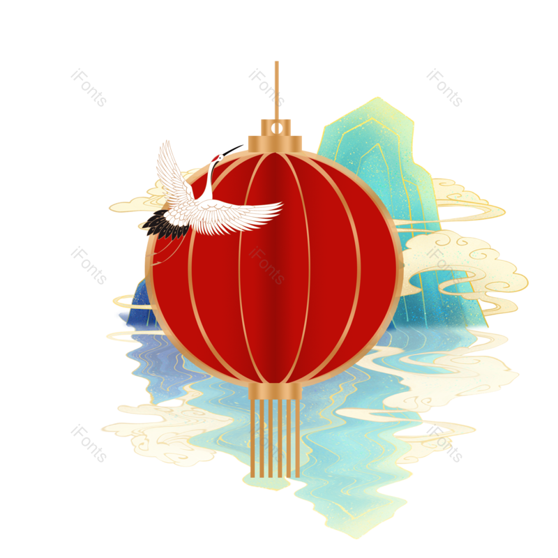 装饰图片,祥云元素,复古PNG,春节免抠素材